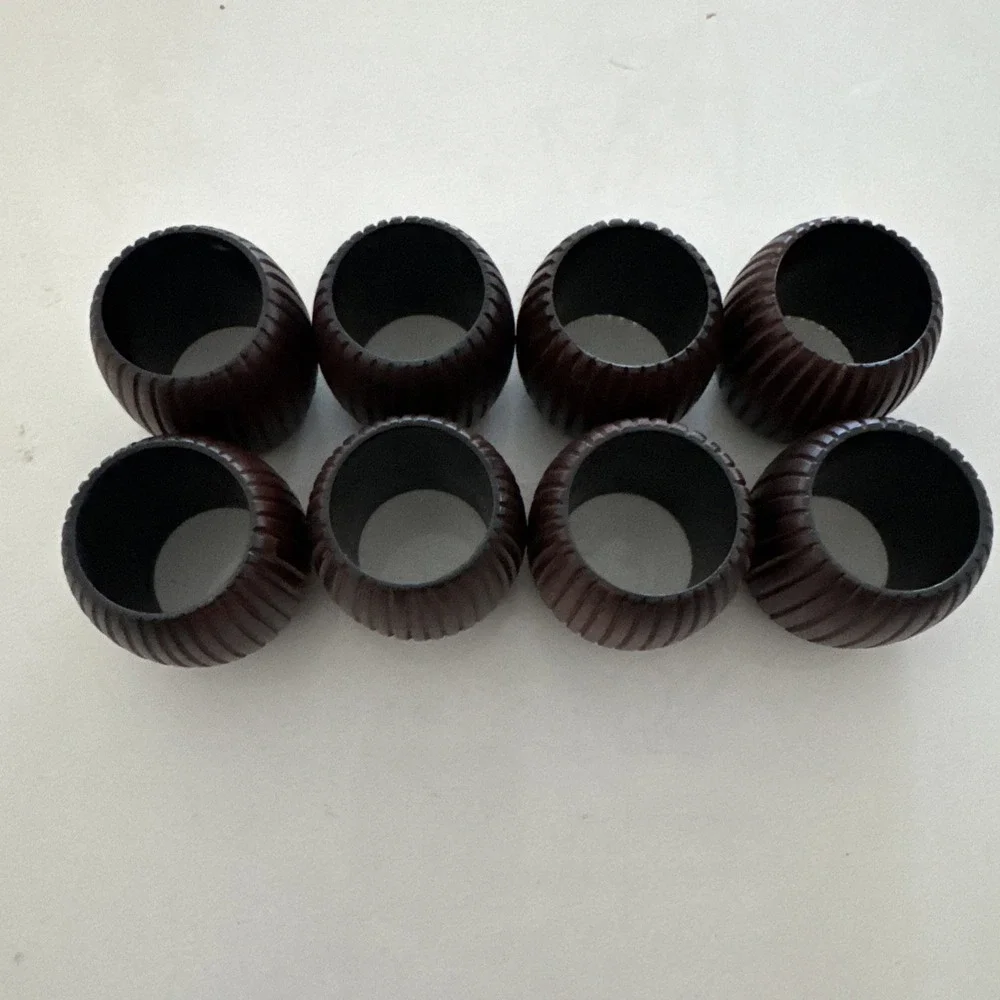Wood Napkin Rings  Sets Of 8 With Oversized Bead‎ Look